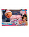 Toinsa - Muñeco bebé con sonido, gatea, levanta y baila, juguete muñeca baby con vestido, dimensiones aproximadas 20 x 15 x 8 cm