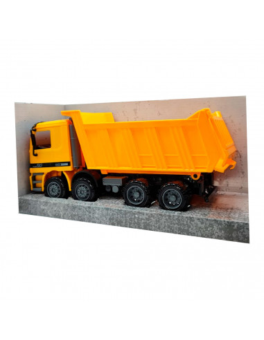 Toinsa - Camión de obra movimiento fricción, vehículo de construcción, volquete, juguete truck para niños, escala 1:10, dimensio