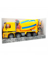 Toinsa - Camión hormigonera con movimiento fricción, vehículo de constucción, mezcla cemento, juguete truck para niños, escala 1