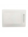 Tabla de cocina para cortar rectangular de plástico, tabla de corte blanca, preparar, trocear, dimensiones 29 x 21 x 0.6 cm