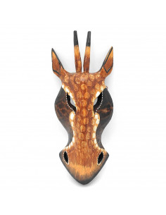 Máscara de madera decorativa tallada a mano, decoración de pared, diseño africano, figura colgante para salón, dormitorio, 19 x