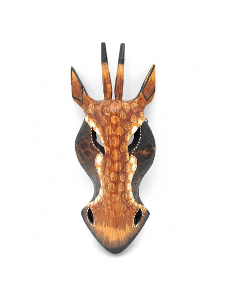 Máscara de madera decorativa tallada a mano, decoración de pared, diseño africano, figura colgante para salón, dormitorio, 19 x