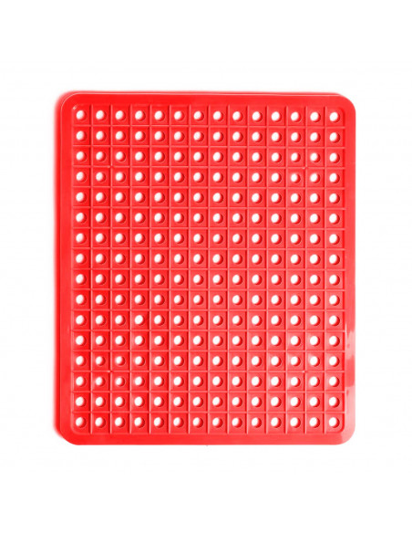 Tradineur - Salvaplatos antideslizante, protege el fregadero, 32 x 27 cm, color surtido, alfombrilla escurreplatos con orificios
