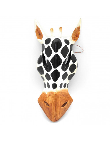 Máscara de madera decorativa tallada a mano, decoración de pared, diseño africano, figura colgante para salón, dormitorio, 19 x