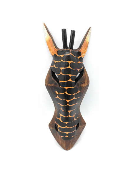 Máscara decorativa de madera tallada a mano, decoración de pared, diseño africano, figura colgante para salón, dormitorio, 29,5