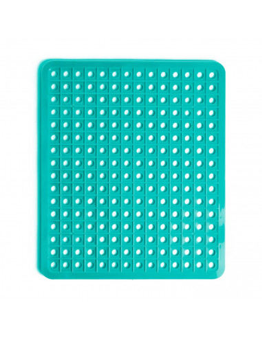 Tradineur - Salvaplatos antideslizante, protege el fregadero, 32 x 27 cm, color surtido, alfombrilla escurreplatos con orificios