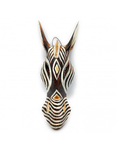 Máscara decorativa de madera tallada a mano, decoración de pared, diseño africano, figura colgante para salón, dormitorio, 29,5