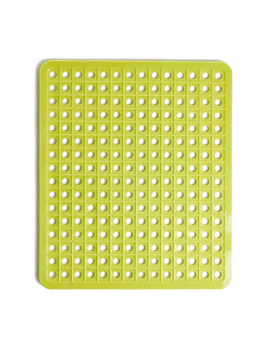 Tradineur - Salvaplatos antideslizante, protege el fregadero, 32 x 27 cm, color surtido, alfombrilla escurreplatos con orificios