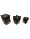 Set de 3 buhos de madera tallados a mano, decoración del hogar, figuras decorativas de animales para salón, dormitorio, 12, 9 y