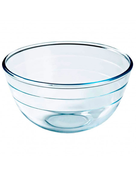 Tradineur - Bol de vidrio, capacidad 2 litros, cuenco apilable, mezclas, cocina, repostería, ensaladas, dimensiones 11 x 21 x 8 Tradineur - Bol de vidrio, capacidad 2 litros, cuenco apilable, mezclas, cocina, repostería, ensaladas, dimensiones 11 x 21 x 8