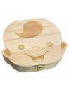 Caja de madera para guardar dientes de leche, bote y pinza incluidos, regalo para niños, almacenaje huecos para dientes, 12,7 x