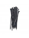 Pack de 40 bridas de nylon negro, bridas para cables, organizador, bloqueo, fijación, dimensiones 20 x 0.36 cm