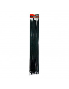 Pack de 40 bridas de nylon negro, bridas para cables, organizador, bloqueo, fijación, dimensiones 40 x 0.36 cm