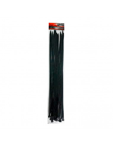 Pack de 40 bridas de nylon negro, bridas para cables, organizador, bloqueo, fijación, dimensiones 40 x 0.36 cm