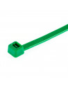 Pack de 100 bridas de nylon verdes, bridas para cables, organizador, bloqueo, fijación, dimensiones 10 x 0.18 cm