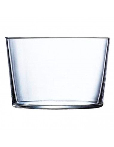 Tradineur - Juego de 12 vasos de cristal 23 cl, modelo "Ruta", pack 12 vasos para licores, bebidas, 8,2 x 6 cm, ligeros, aptos p