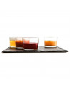 Tradineur - Juego de 12 vasos de cristal 23 cl, modelo "Ruta", pack 12 vasos para licores, bebidas, 8,2 x 6 cm, ligeros, aptos p
