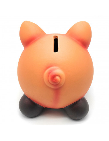 Tradineur - Hucha cerdito de cerámica, recipiente decorativo de ahorro de dinero infantil, decoración original para niños y niña