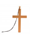 Tradineur - Cruz de plástico para halloween, disfraz, carnaval, fiestas, colgante de cruz de sacerdote, color dorado, 23 x 13 x