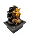 Fuente decorativa con buda, iluminación led y bomba de agua, fuente zen, ambiente relajación, con luces led, dimensiones 21 x 29