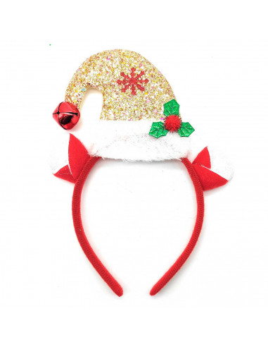 Diadema navideña de reno con cascabel, cinta, aro, tocado para el cabello, pelo, gorro de fiesta, disfraces para niños y adultos