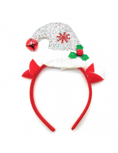 Diadema navideña de reno con cascabel, cinta, aro, tocado para el cabello, pelo, gorro de fiesta, disfraces para niños y adultos