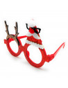 Gafas navideñas redondas con purpurina brillante, complemento para celebraciones, fiestas de disfraces, navidad, niños y adultos