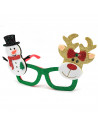 Gafas navideñas festivas con purpurina brillante, complemento para celebraciones, fiestas de disfraces, navidad, niños y adultos