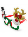 Gafas navideñas festivas con purpurina brillante, complemento para celebraciones, fiestas de disfraces, navidad, niños y adultos