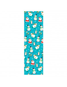 Rollo de papel de regalo para navidad, hoja, lámina para envolver regalos navideños, cumpleaños, papá noel, muñeco nieve, 1 x 3