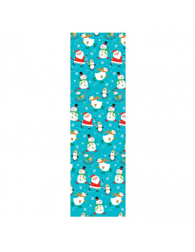 Rollo de papel de regalo para navidad, hoja, lámina para envolver regalos navideños, cumpleaños, papá noel, muñeco nieve, 1 x 3
