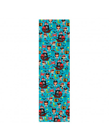 Rollo de papel de regalo infantil para cumpleaños, hoja, lámina para envolver juguetes, regalos, fiestas, piratas, animales, 1 x