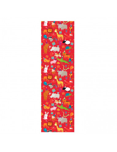 Rollo de papel de regalo infantil para cumpleaños, hoja, lámina para envolver juguetes, regalos, fiestas, piratas, animales, 1 x