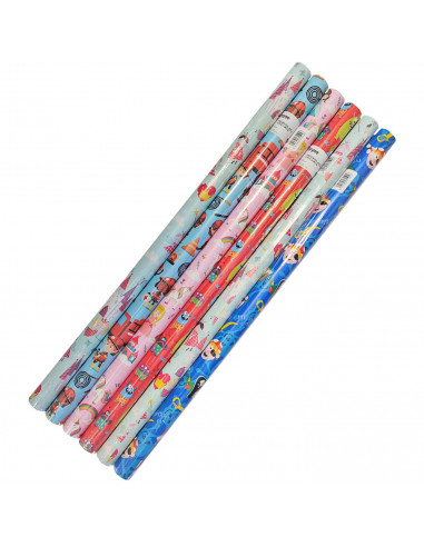 Tradineur - Rollo de papel de regalo diseño infantil, hoja, lámina para envolver regalos, juguetes, cumpleaños, 70 cm x 2 metros