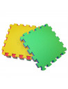 Pack de 9 baldosas de goma eva de colores, esterilla, puzzle para suelo de gimnasio, alfombrilla de protección, fitness, 31,5 x