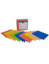 Pack de 9 baldosas de goma eva de colores, esterilla, puzzle para suelo de gimnasio, alfombrilla de protección, fitness, 31,5 x