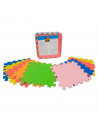 Pack de 9 baldosas de goma eva de colores, esterilla, puzzle para suelo de gimnasio, alfombrilla de protección, fitness, 31,5 x