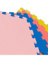 Pack de 9 baldosas de goma eva de colores, esterilla, puzzle para suelo de gimnasio, alfombrilla de protección, fitness, 31,5 x