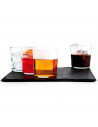 Tradineur - Set de 4 vasos de cristal de 36 cl, P4, pack, juego de vasos para agua, bebidas, cerveza, licores, 8,9 x 8,5 cm, lig
