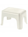 Taburete de plástico, uso doméstico, peso máximo 100 kg, banqueta, escalón, peldaño alzador ligero, 18,4 x 26,5 x 18,5 cm, blanc