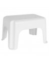 Taburete de plástico, uso doméstico, peso máximo 100 kg, banqueta, escalón, peldaño alzador ligero, 18,4 x 26,5 x 18,5 cm, blanc