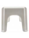 Taburete de plástico, uso doméstico, peso máximo 100 kg, banqueta, escalón, peldaño alzador ligero, 18,4 x 26,5 x 18,5 cm, blanc