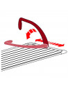 Tradineur - Tendedero plegable para balcón o radiador, metal y plástico, 7 metros de tendido, soporte para tender ropa (Rojo y b