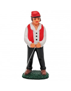 Tradineur - Figura de meón para belén, resina, figura decorativa divertida para nacimiento, portal, navidad, decoración tradicio