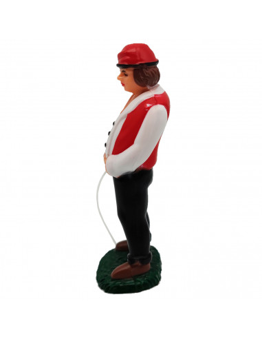 Tradineur - Figura de meón para belén, resina, figura decorativa divertida para nacimiento, portal, navidad, decoración tradicio
