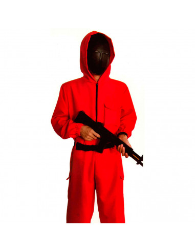 Mono rojo con capucha, calamar, disfraz personaje serie de televisión, incluye mono y cinturón, carnaval, halloween, cosplay, ad
