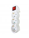 Ladrón, 3 tomas schuko e interruptor de encendido, adaptador, enchufe múltiple de pared para oficina, hogar, 16A 250V, máx. 3680
