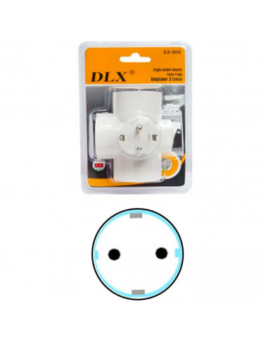 Adaptador 3 tomas schuko e interruptor de encendido, ladrón triple, enchufe múltiple de pared para oficina, hogar, 16A 250V, máx