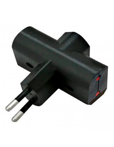 Ladrón sencillo con 3 tomas planas, adaptador simple, enchufe múltiple de pared para oficina, hogar, 10A 250V, máx. 2200 W, colo