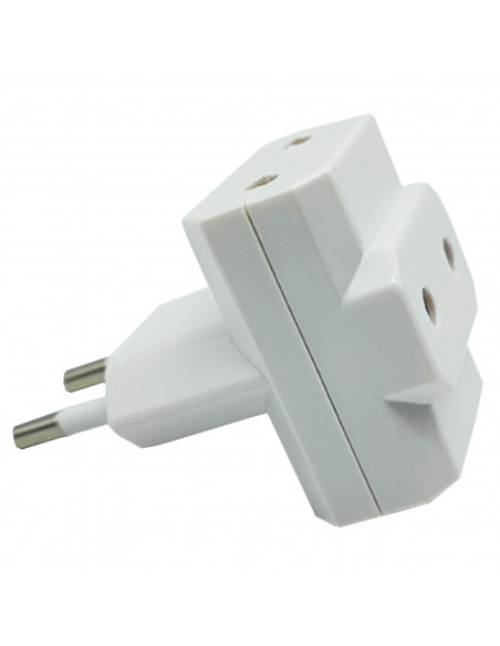 Tradineur - Ladrón simple con 3 tomas planas, adaptador sencillo, enchufe múltiple de pared para oficina, hogar, 10A 250V, máx.